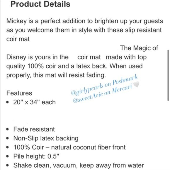 Disney Mickey Coir Doormat New 2 X 34 - Picture 5 of 6